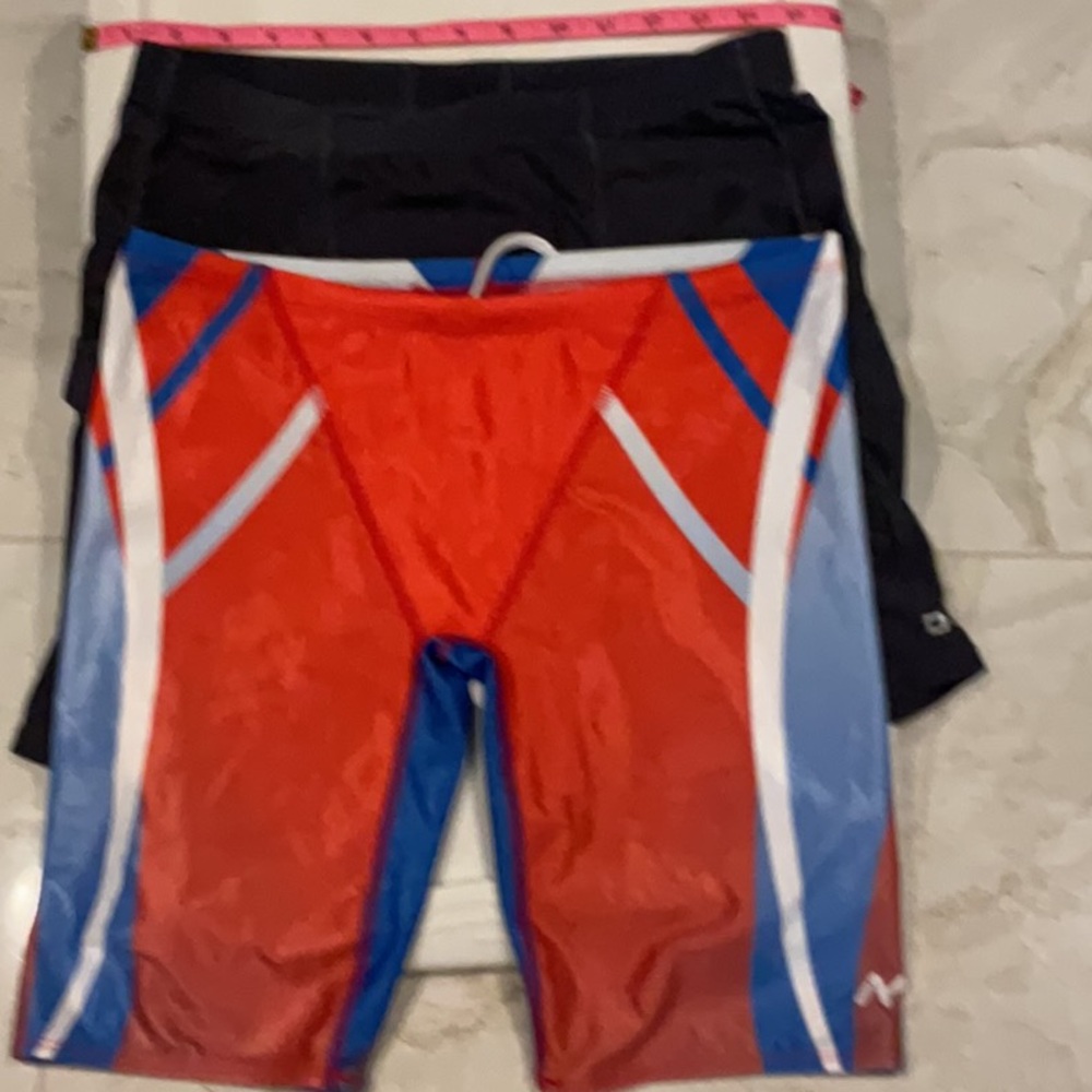 Red and Blue Swim Jammers and Grey jammers
2 pair